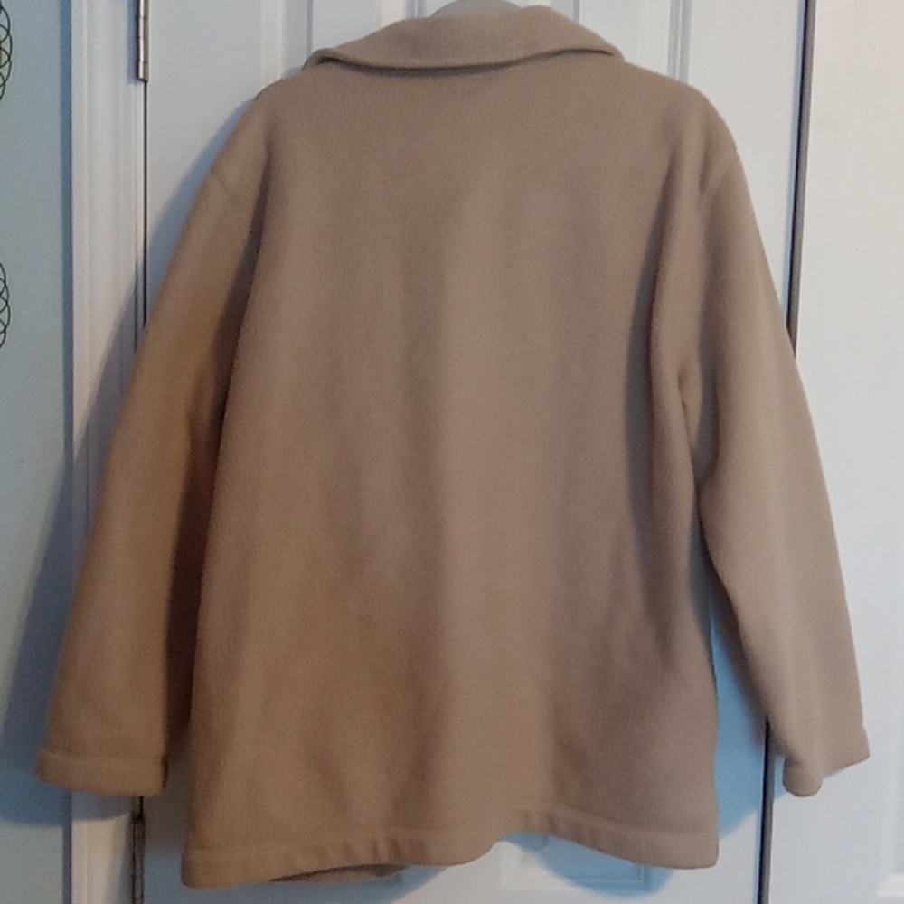 Alfred Dunner Beige Embroidered Teddy Jacket - Picture 5 of 5